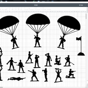 Army Men SVG - Playful Toy Soldiers for Wall Decor, Andys Room Theme, Digital Cut File for Cricutcricut, wall decor