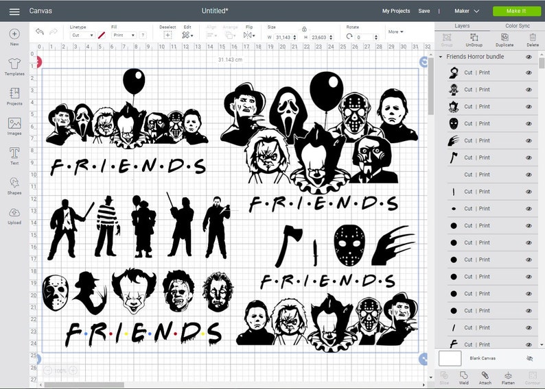 Download Friends Horror Bundle svg Friends Horror SETCreepy | Etsy