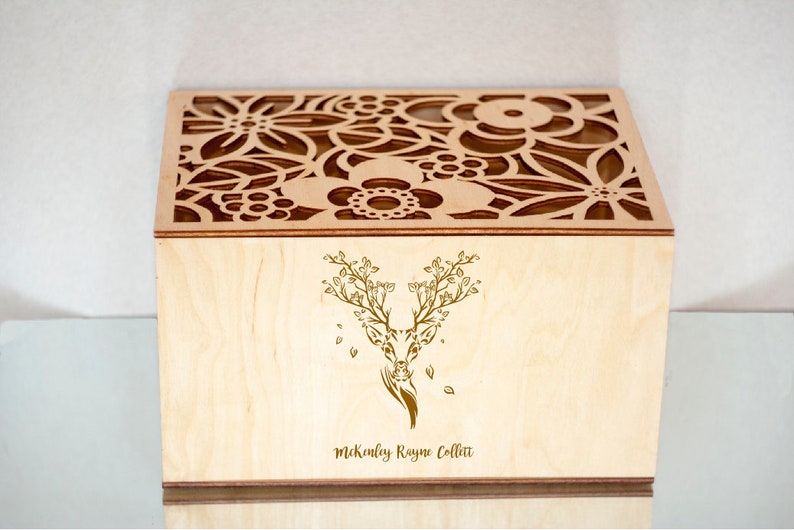 Custom Wood Wedding Card Box Wedding Money Box With Slot Etsy