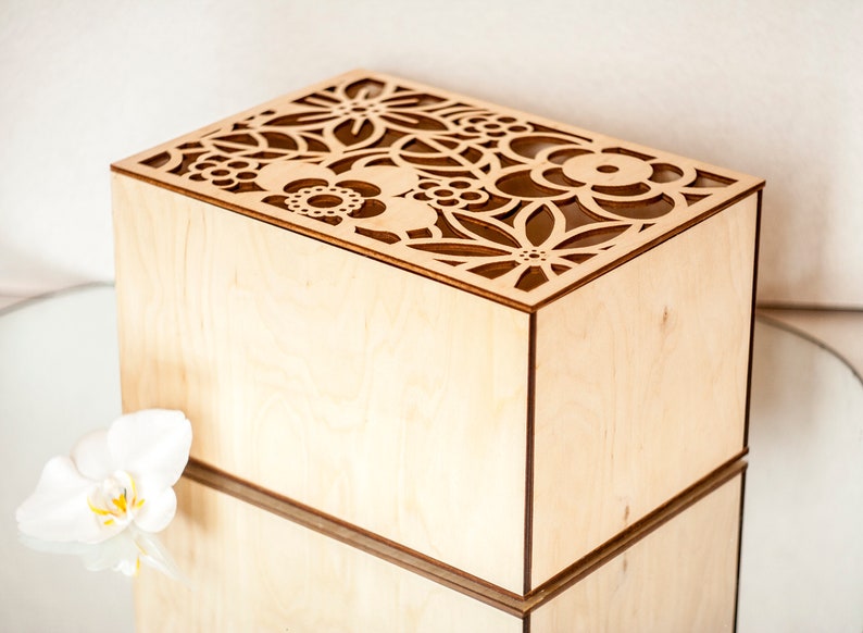 Wood Wedding Card Box Wedding Money Box With Slot Wedding Etsy