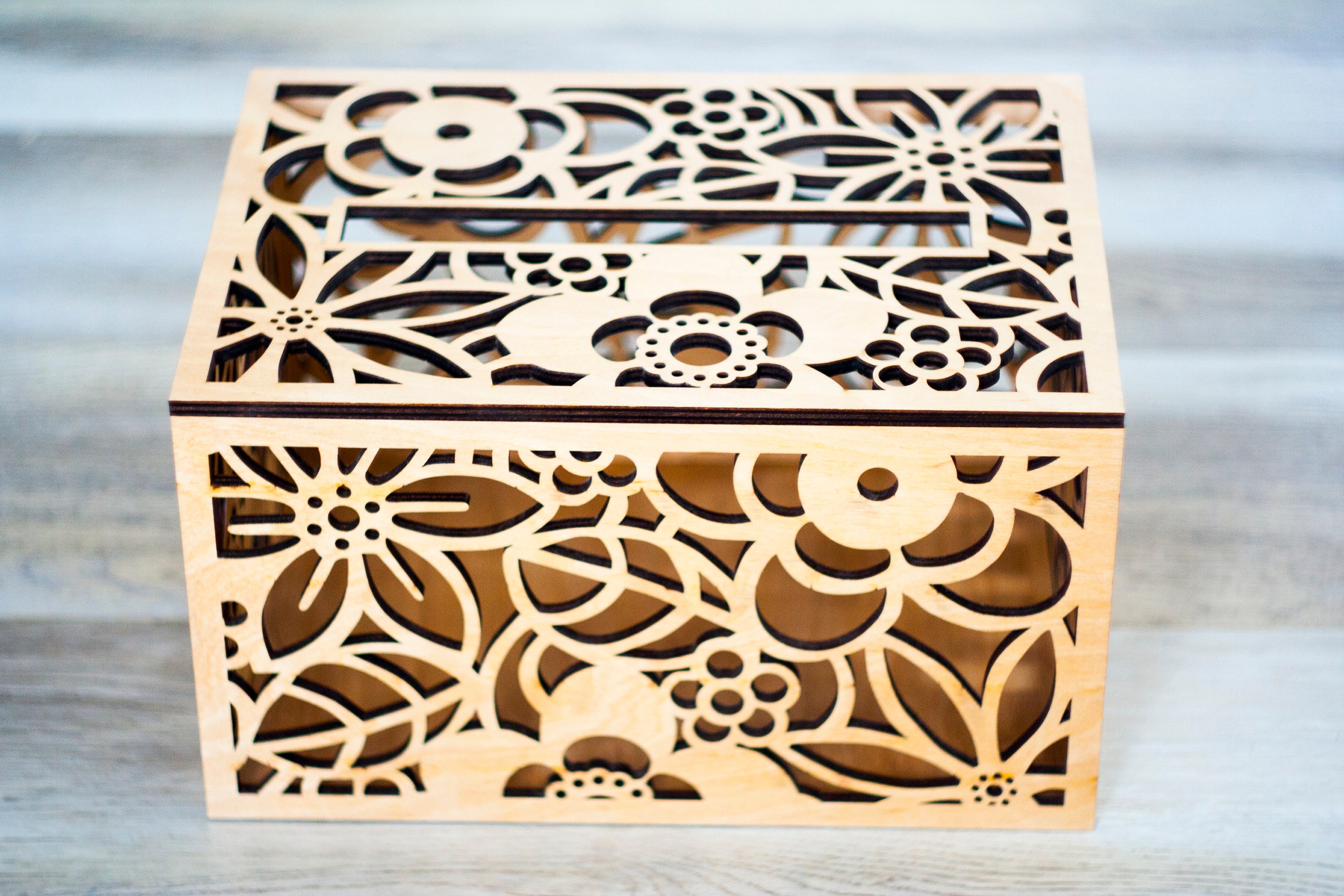 Rustic Card Box with Slot Wedding Card Box Personalized Card Box Card Box for Wedding Wedding Card Box Card Holder Rustic