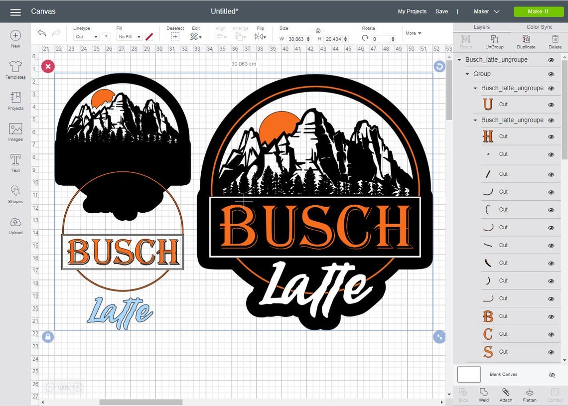 Busch SVG Busch Latte Beer Svg Dxf Png files for Sublimation | Etsy