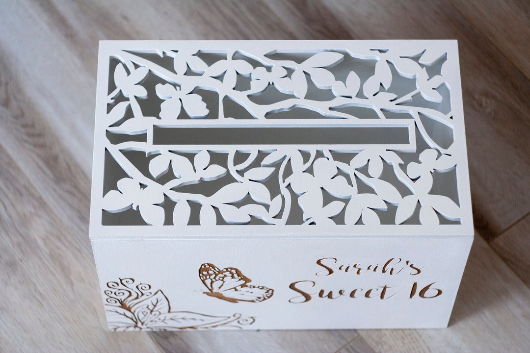 Custom Sweet Sixteen Birthday Card Box Sweet Sixteen Box Etsy