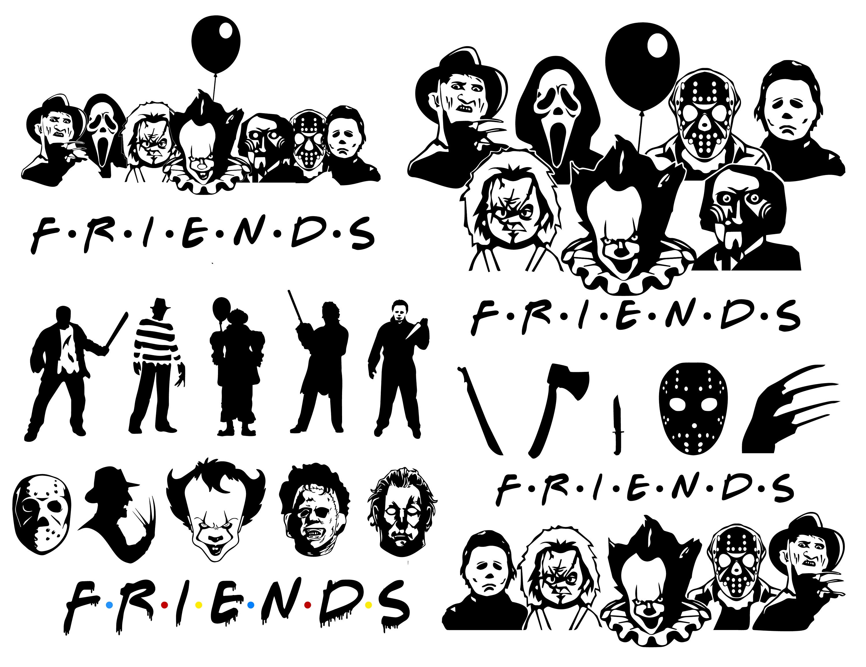 Friends Horror Bundle svg Friends Horror SETCreepy | Etsy