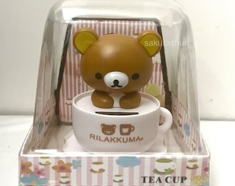 Rilakkuma Teacup Coffee Cup Bobbing Car Dashboard Ornament/home