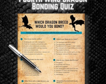 Fourth Wing Dragon Breed Quiz: Empyrean Series Personality Test (Digital Download)