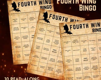 Fourth Wing Book 1 Bingo Game: Violet & Xaden Themed (Digital Download)