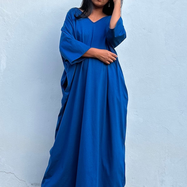 Robe Caftan Floral Boho YOUKD - Loose Plage Été, Grande Taille, Polyester Léger