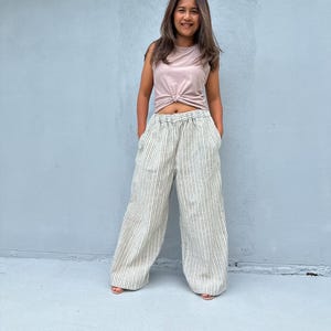Baggy Pants ~ Wide Leg Pants With Elastic Waist, Palazzo Trousers, Luxury Lounge Wear, Comfy Pants With Pockets
