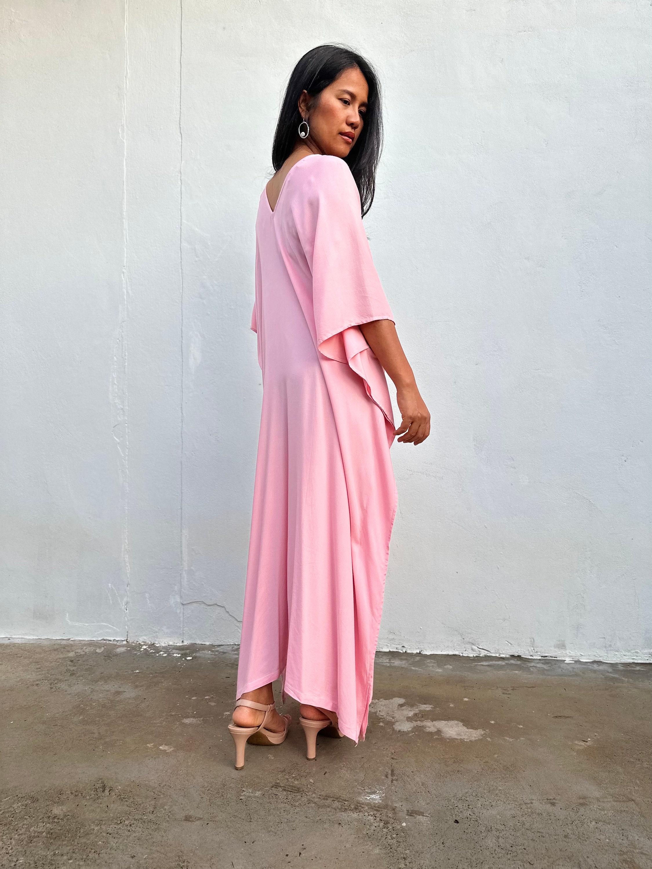 open lace back dress Pink Batwing Bardot Mini Dress | Dresses main image 1