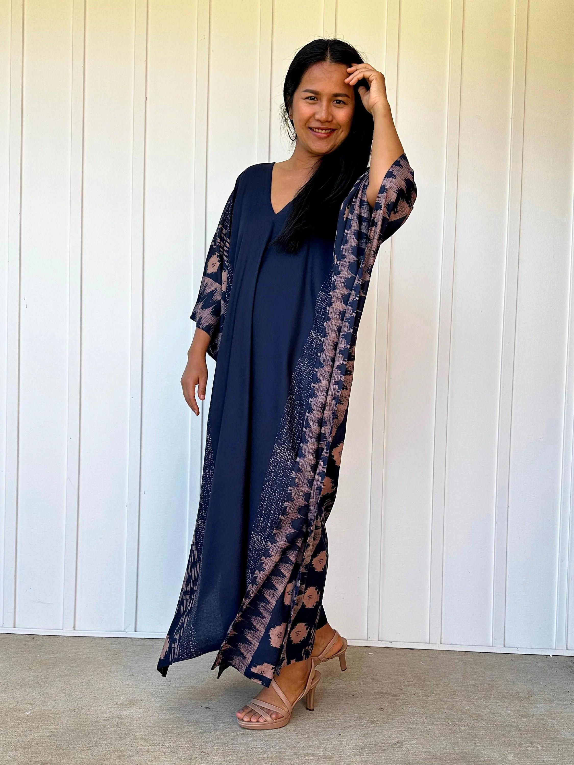 slim fit dress slacks Brown Caftan Dress – Elegant Boho Kaftan for Petite