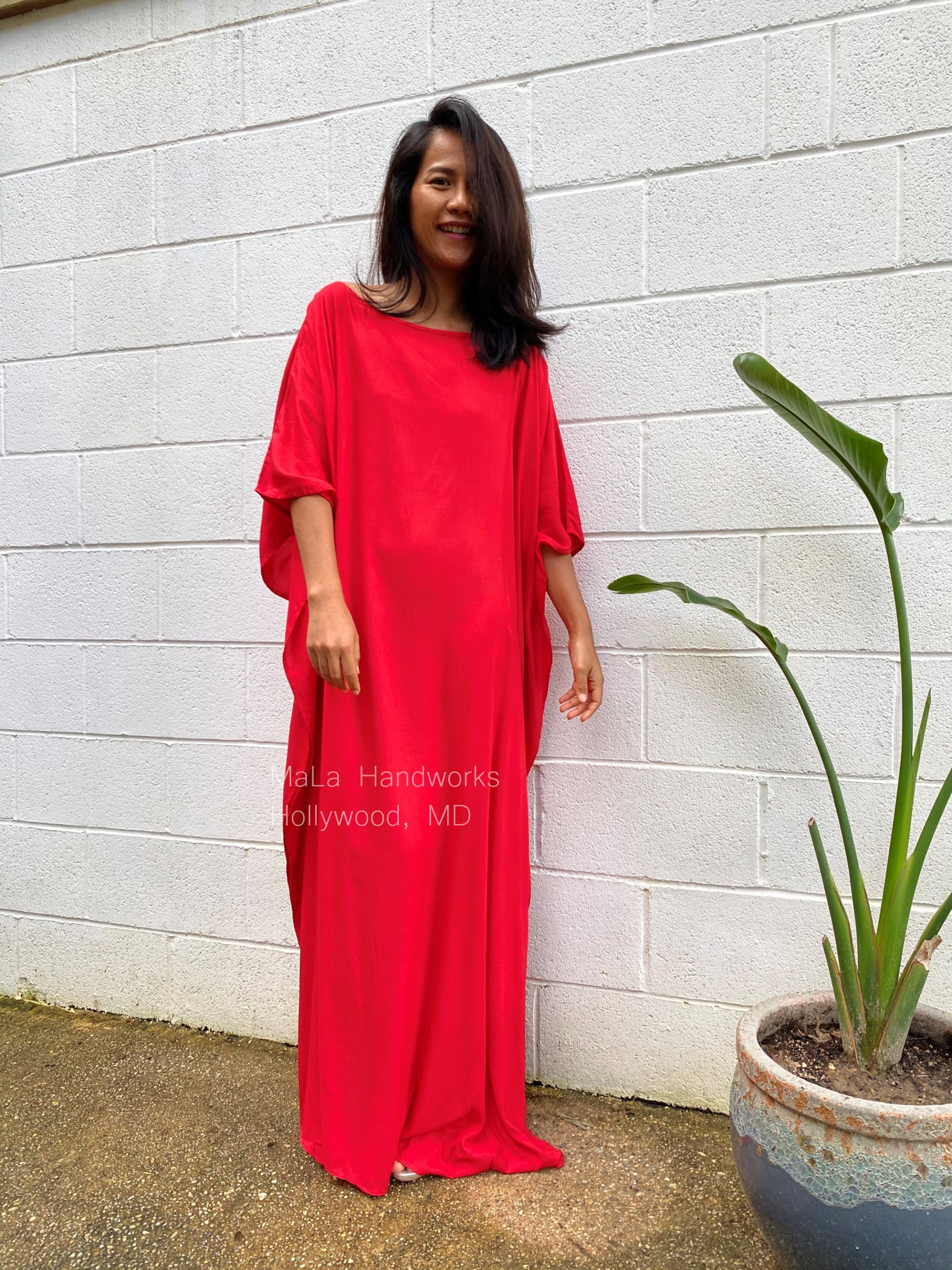 Red Boat Neck Kaftan AC 5 Christmas Dress Caftans for Women Holiday Dress Cocktail Party Dress Robes for Her Holiday Gifts for Her Etsy