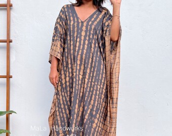 Icvfdpl Womens Casual Dresses Plus Size Kaftans V Neck Long Soft Beach Maxi For Summer Leisure Sundress Trendy Woman Outwear Blue One Size
