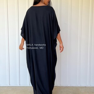 AC-3 Black Boat Neck Kaftan Caftan Beach Resort Vacation - Etsy