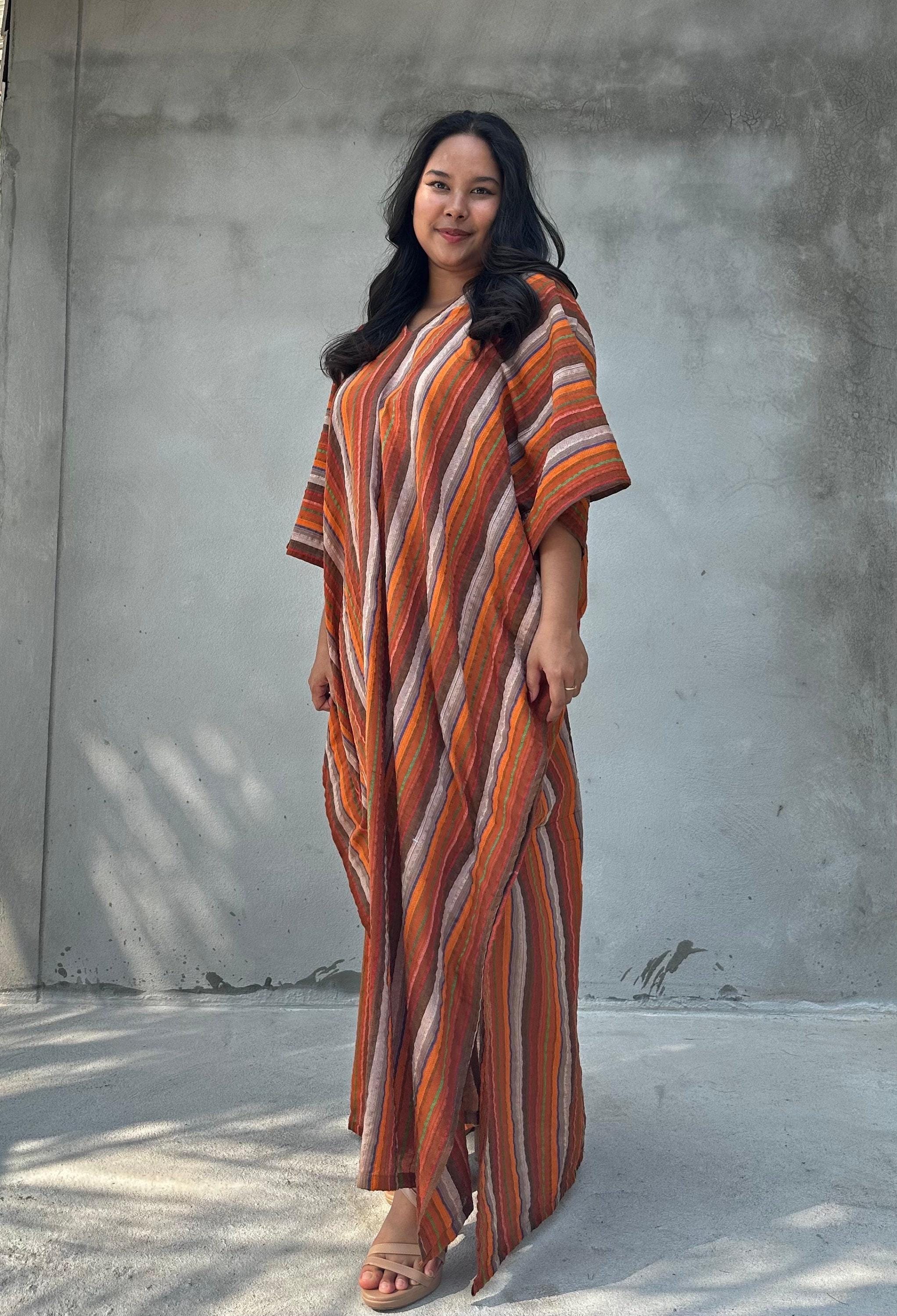Fall Style Cotton Kaftan ES-16 ~ Indian Kaftans, Diwali Clothing, Ethnic Caftans For Women, Festival Clothing,Traditional Kaftan,Lounge Wear