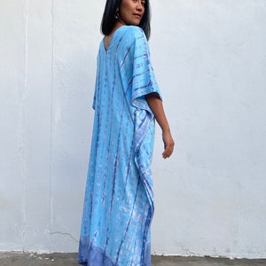 N-52 Light Blue with Blue Tie Dye Kaftan