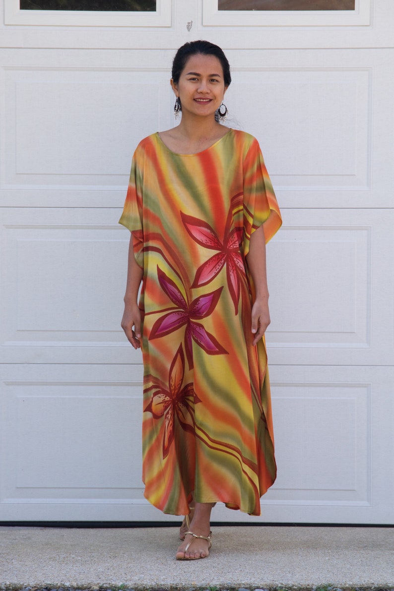 batik kaftan dress