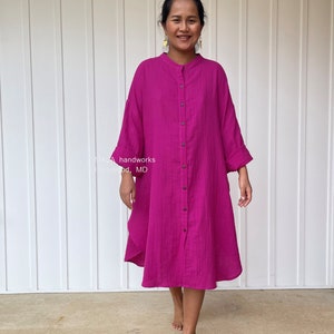 Plus Size Fuschia Maxi Dress - Etsy