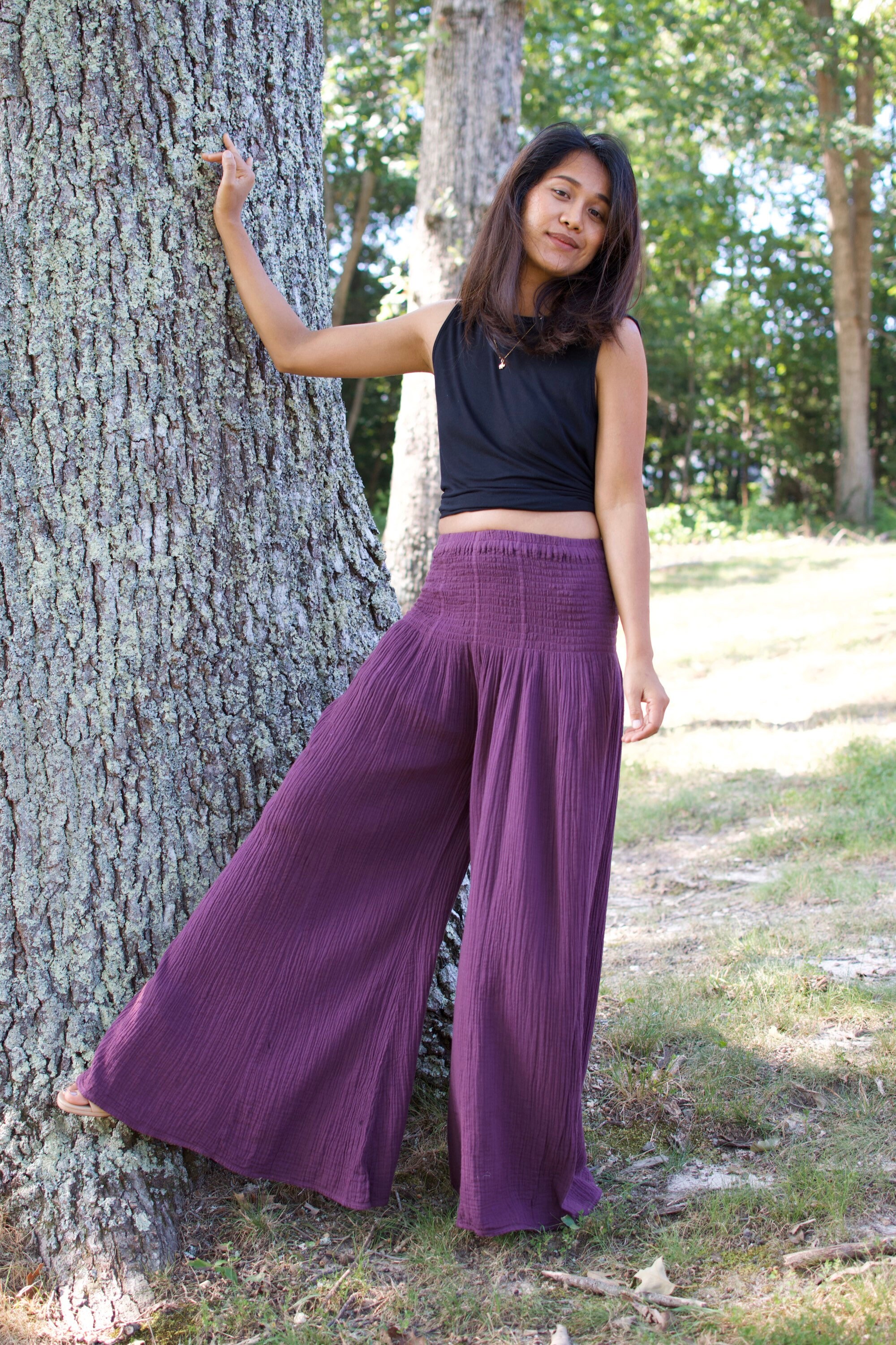 ＊韓国＊［FRAGFARM］Trumpet Flower Wide Pants 2color S,M FRAGFRAM] Trumpet Flower Wide Pants – SellerWork