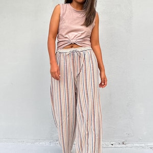 Palazzo Hose mit Taschen TS-1 ~ Fließende Hose, Hose mit weitem Bein, Lounge-Hose, beste Geschenke für Sie, Capri-Hose, Baggy-Hose