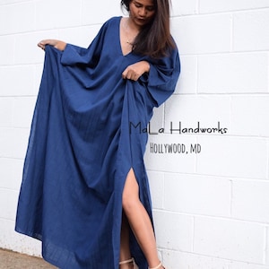 E-21 Navy Blue Kaftan, Beautiful dress,Caftan,Lounge wear,Boho clothing,Grown dress, Boho kaftan, Caftan, Oversized, Blue dress