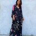 A-69 Black w/ Rainbow Tie Dye Kaftan, Summer party dress, caftan, Beach wear, Tie dye dress, Vacation dress,Maxi dress, Resort wear, Length