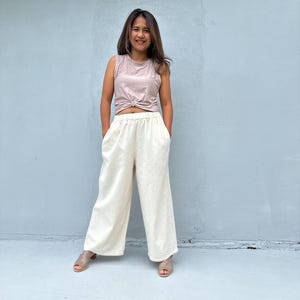 Baggy Pants ~ Wide Leg Pants With Elastic Waist, Palazzo Trousers, Luxury Lounge Wear, Comfy Pants With Pockets