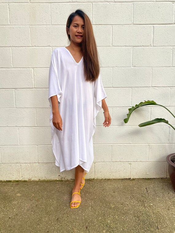 white midi beach dress