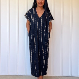 Alisa Black with Tie Dye Kaftan Dress AS-4 Caftan