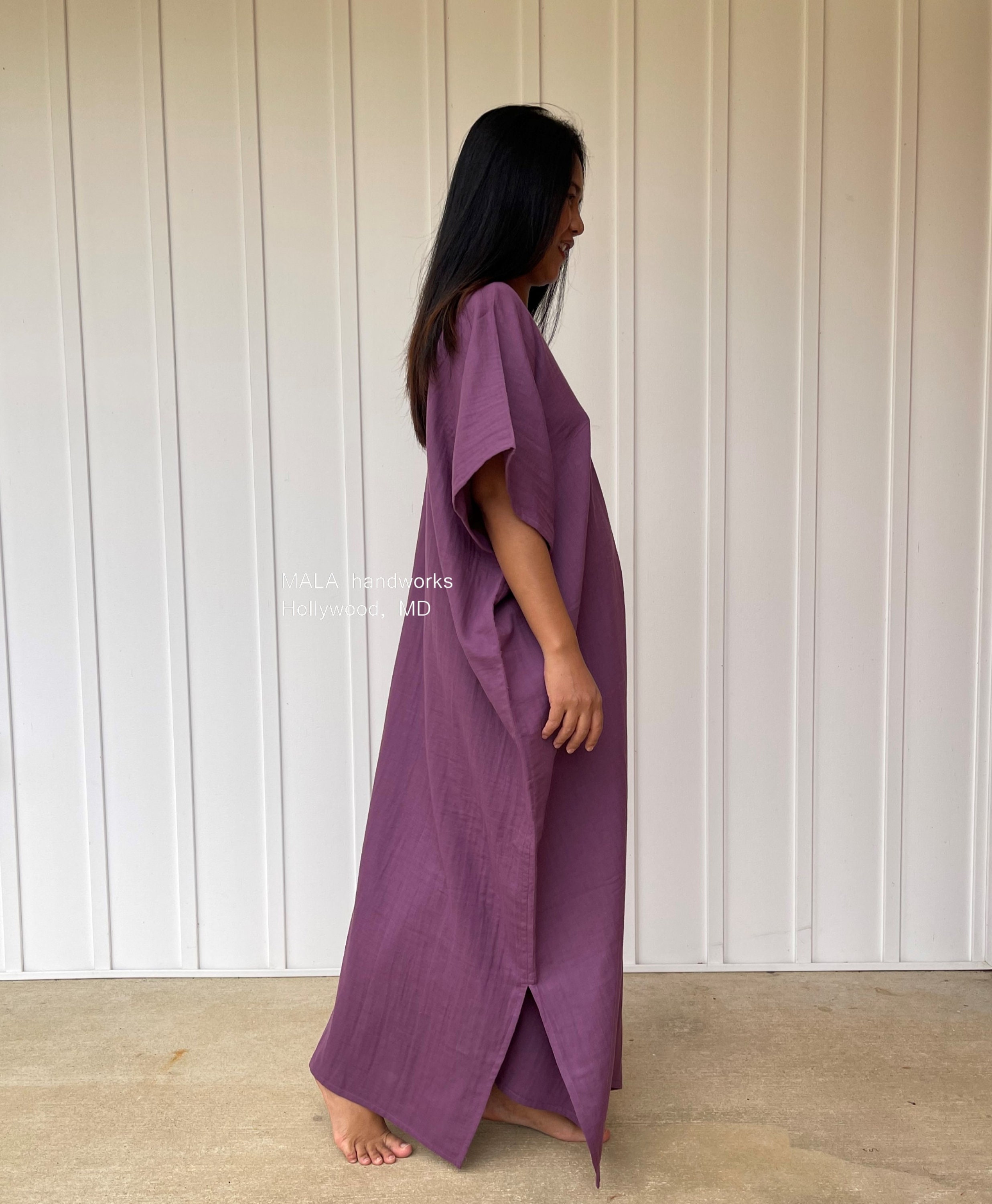 DP-8 Purple Double Gauze Kaftan One Size Fits Most Cotton - Etsy