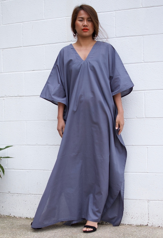grey kaftan dress Grey Indigo Kaftan dress