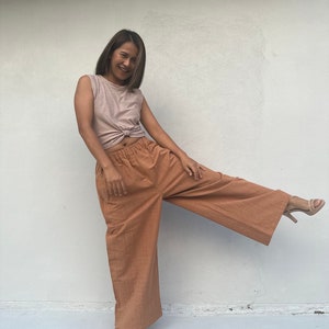 Palazzo Hose ~ Baggy-Hose für Frauen, Hose mit weitem Bein, Lounge-Hose, Hose mit elastischer Taille, lockere bequeme Hose, Geschenk für sie