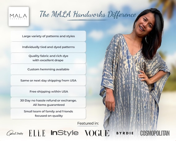 Way2like Women's Long Kaftan Wholesale Lot - One Size Maxi Dress, Beach Cover Up, Poncho (Lot Of 10) - View #2