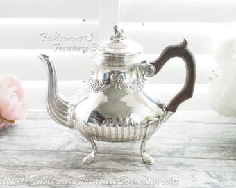 Antique French Sterling Silver Teapot by Henin and Cie
