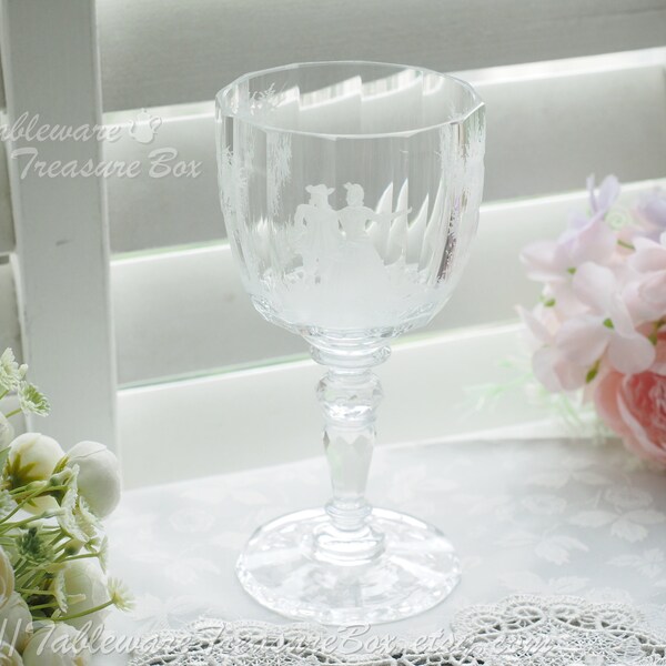 Moser Maria Theresa Engraved Glass Goblet