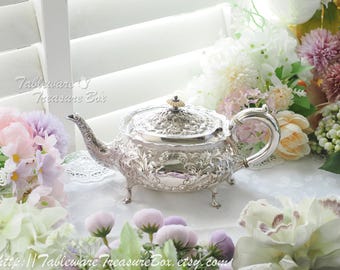 Antique England London Sterling Silver Teapot c.1897