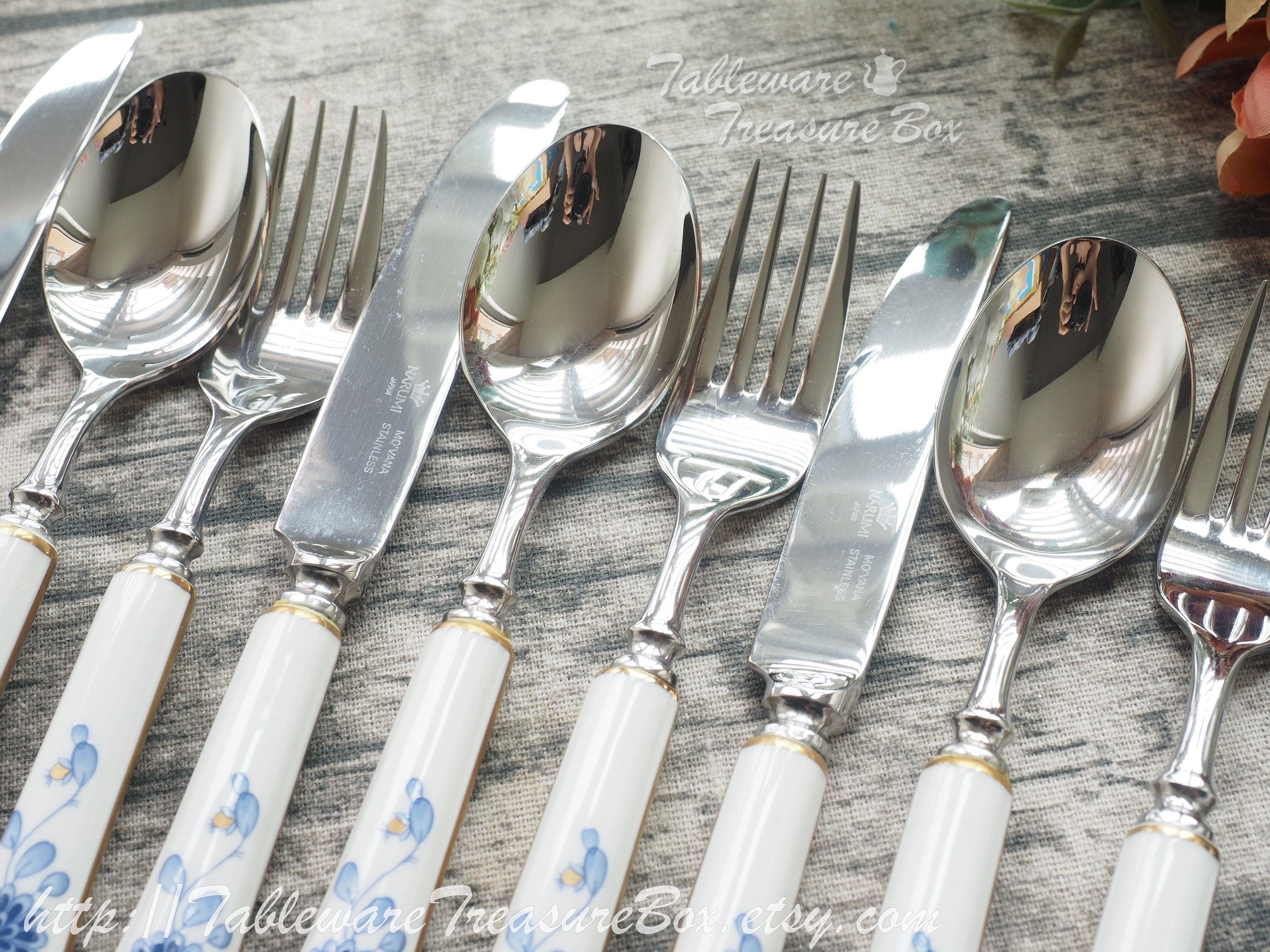 3pc Set - Narumi Japan Milano Dinner Knives + Forks + Spoons