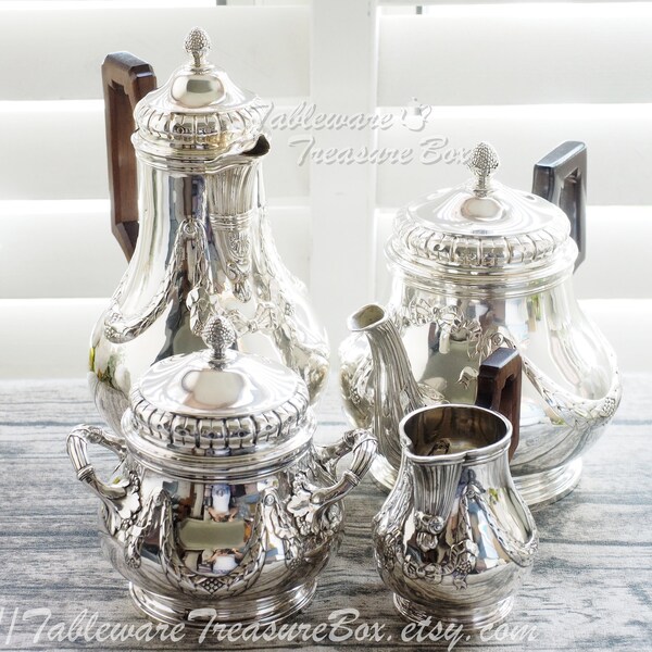 Sterling Silver Coffee and Tea Set - Etsy