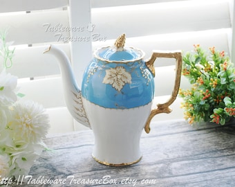 Royal Crown Derby Vine Blue Coffee Pot / Teapot