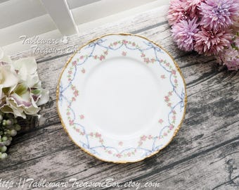 Theodore Haviland Limoges France Blue Ribbon Bows Plate