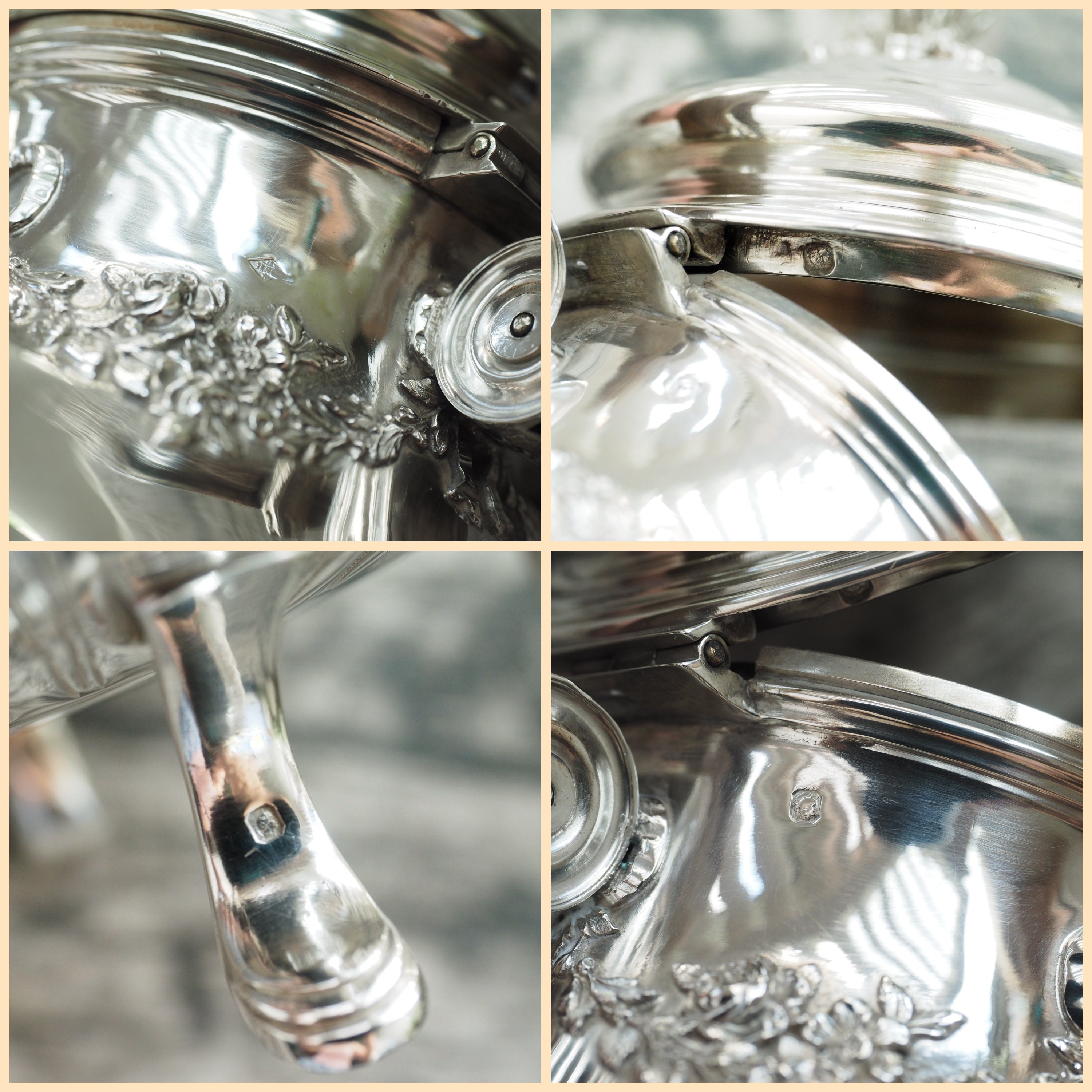 エナン・アンド・シー社製アンティークフランス製スターリングシルバー