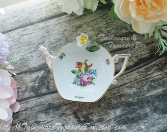 Herend Teapot Shaped Bon Bon Dish
