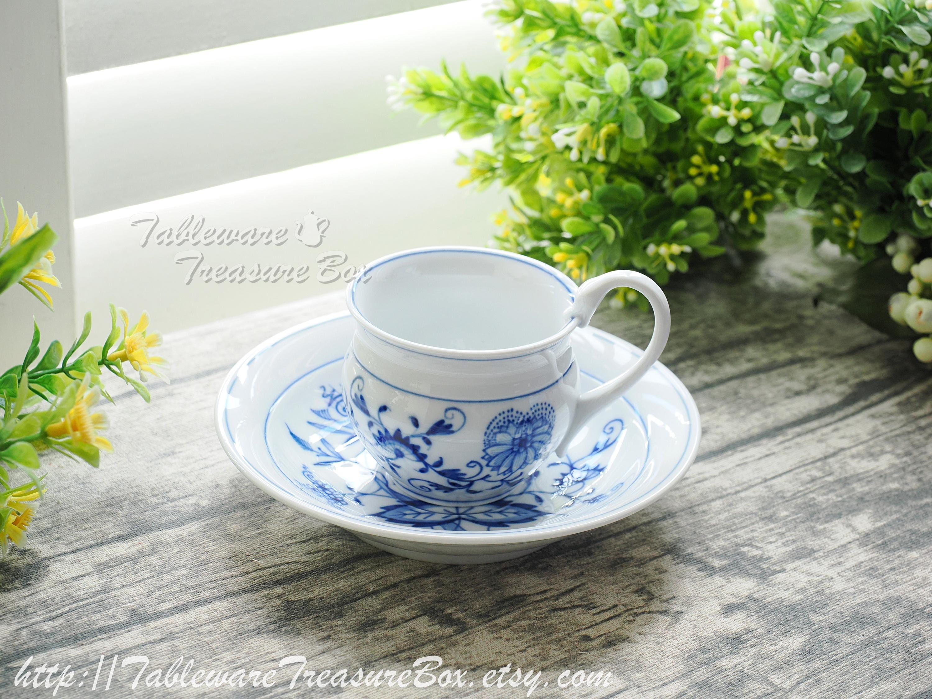 マイセン ブルーオニオン スワンハンドル デミタスカップ＆ソーサー