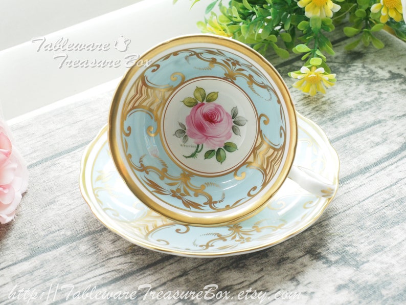 Grosvenor Melrose Artisan Signed Teacup and Saucer image 1