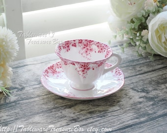 Shelley Dainty Pink Footed Cup and Saucer