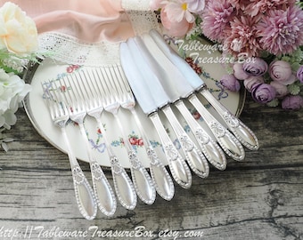 2pc - August Wellner Silver Plated Knives and Forks