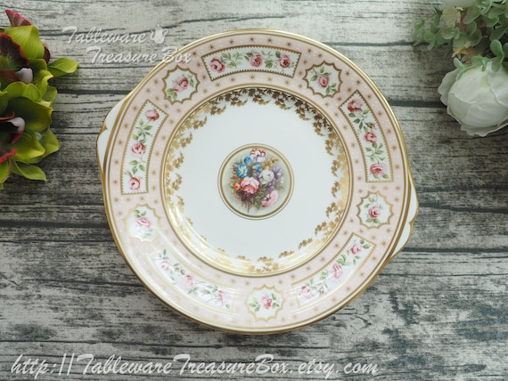 ロイヤルクラウンダービー ピンクストンローズ プレート6枚セット 小中