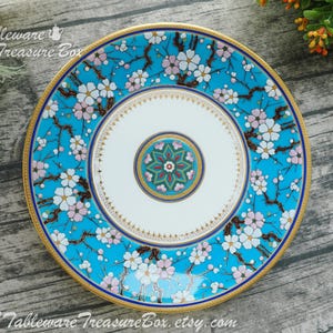 1900年 ミントン minton エナメル ターコイズ キャビネットプレート