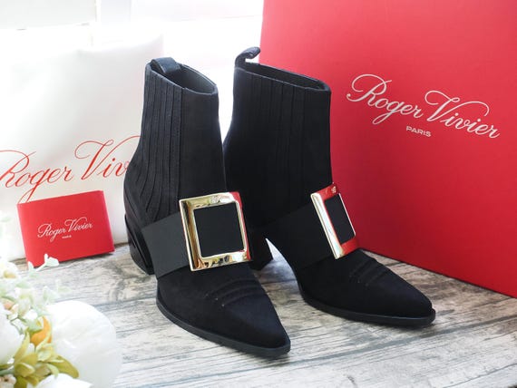 Roger Vivier Viv Tex Ankle Boots - Etsy