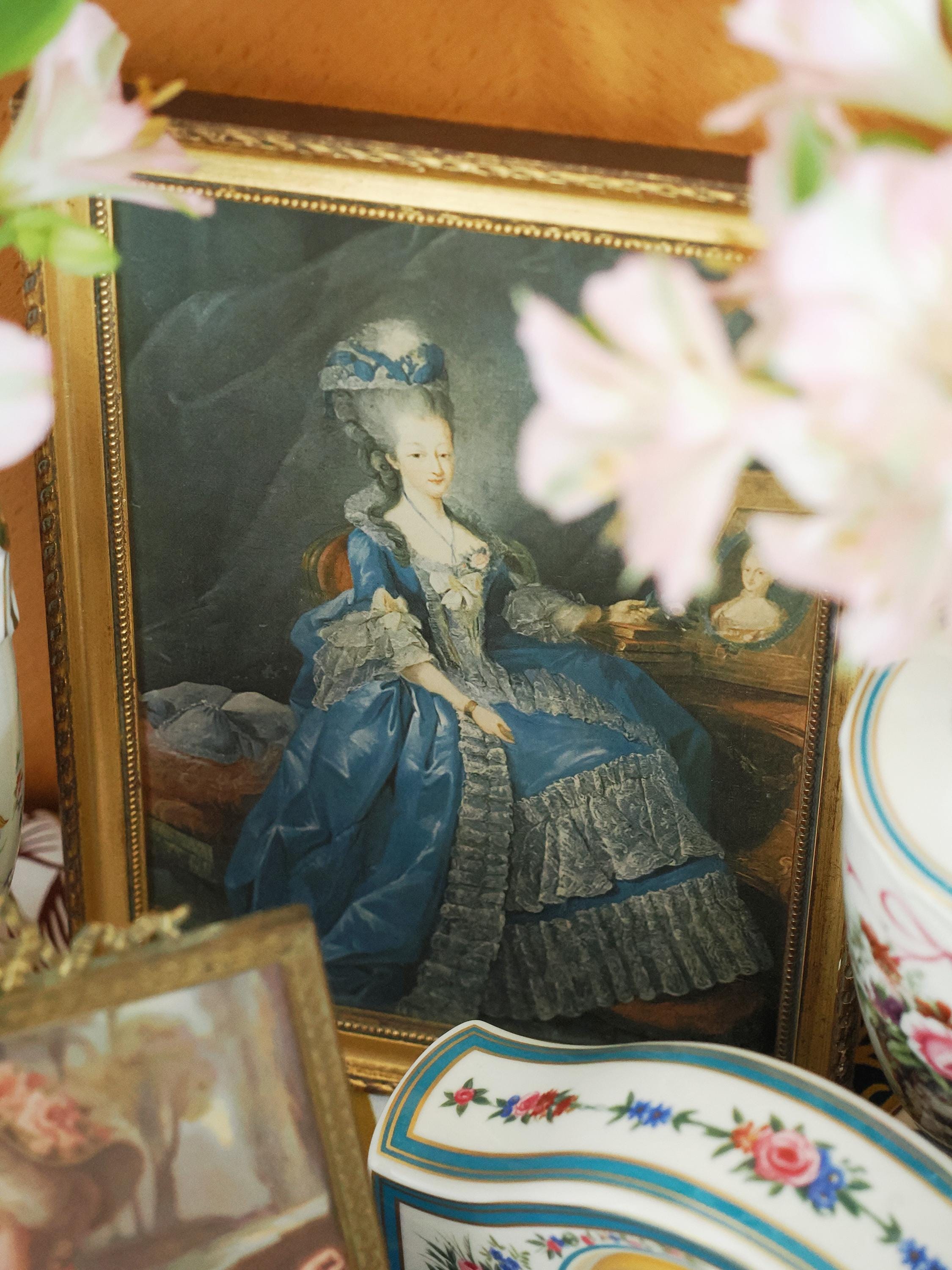 フランス王妃マリー・アントワネットのヴィンテージ額入り肖像画